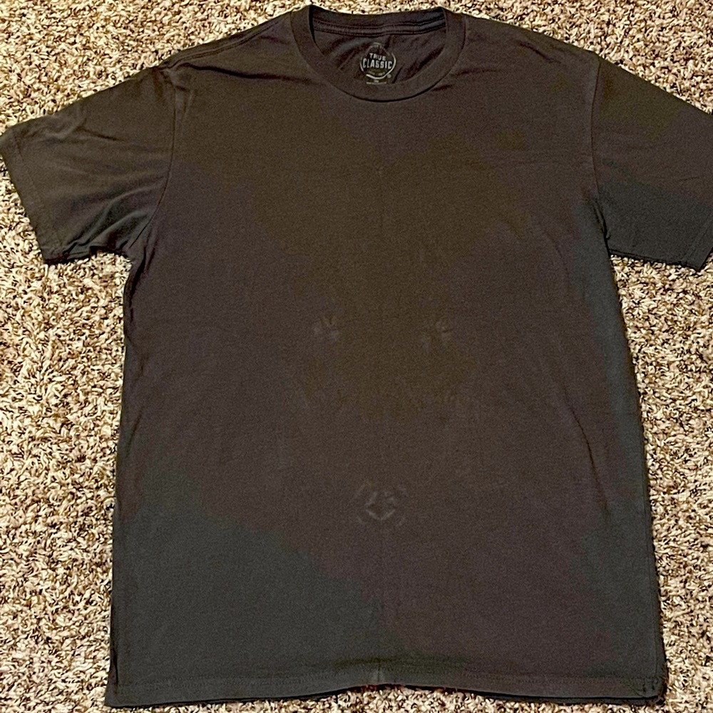 True Classic Solid Grey T-Shirt Large